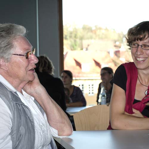 Gespräch beim Erzählcafé in Schwäbisch-Hall am 8.11.2015
